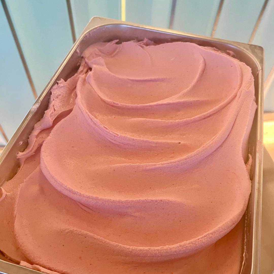 rabarber hindbær sorbet is