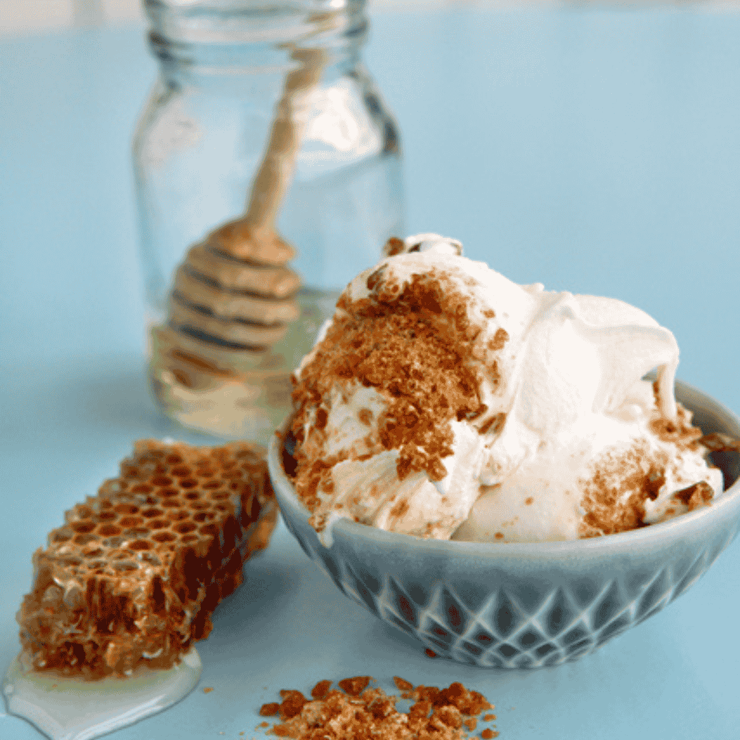 nougat og honning is