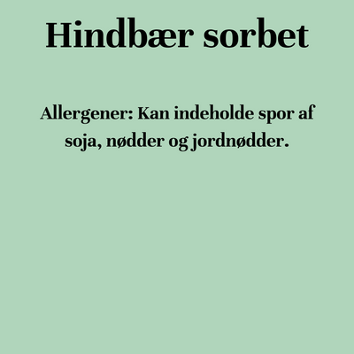 Hindbær sorbet