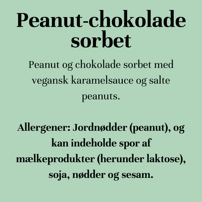 Peanut-chokolade sorbet