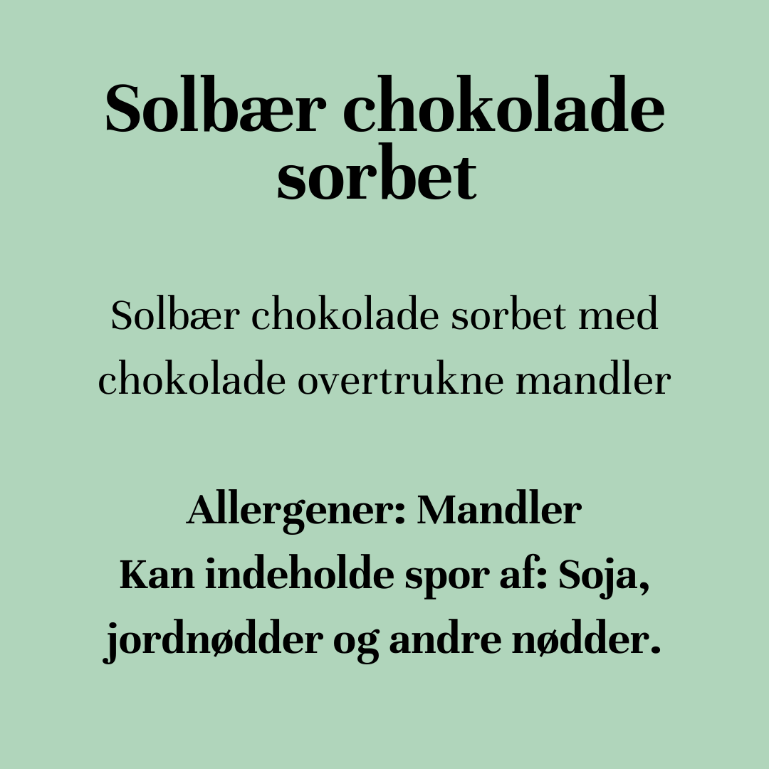 Solbær chokolade sorbet