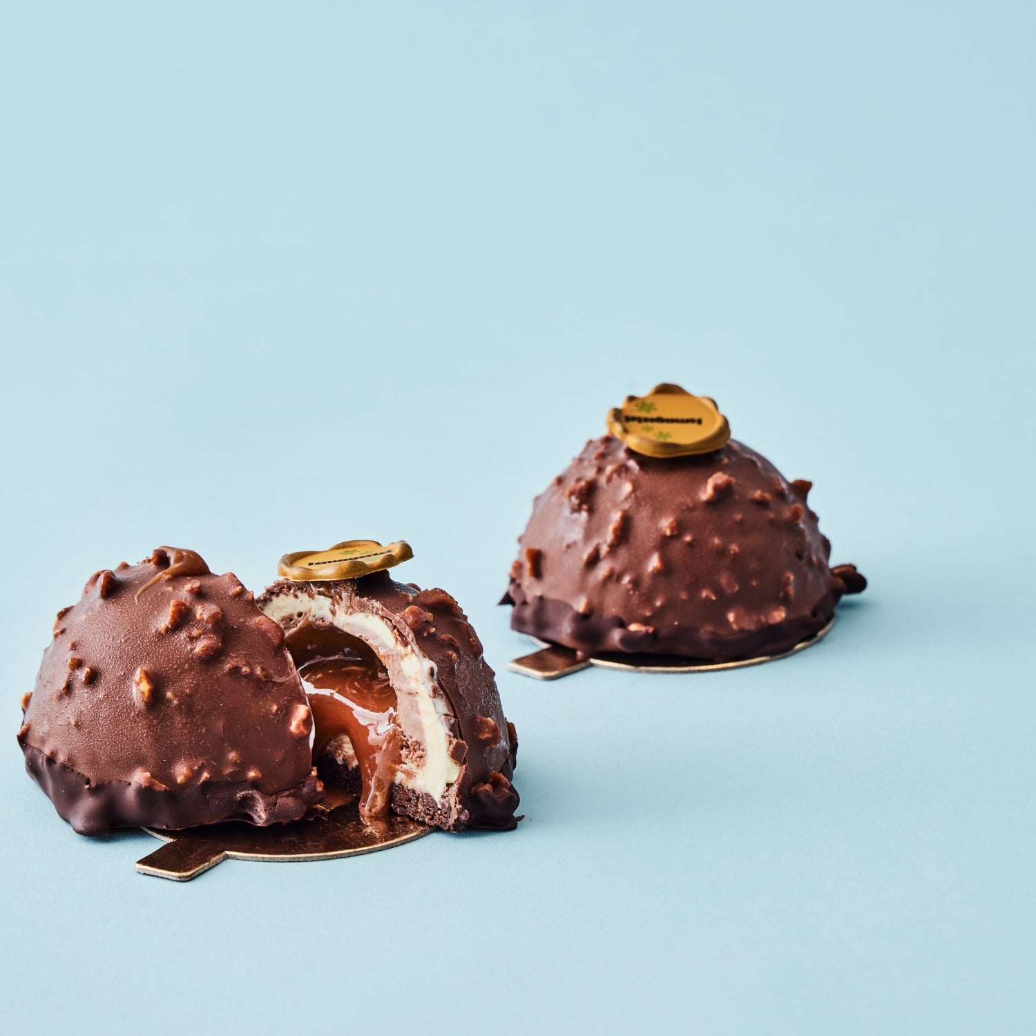 Chocolate and Passion Fruit Ice Cream Bomb