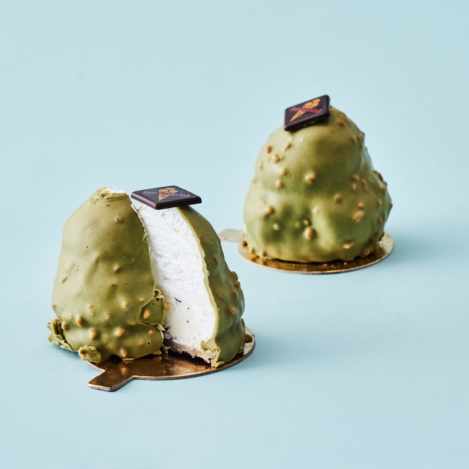 Ice Cream Flødebolle - Marcipan with Pistachio