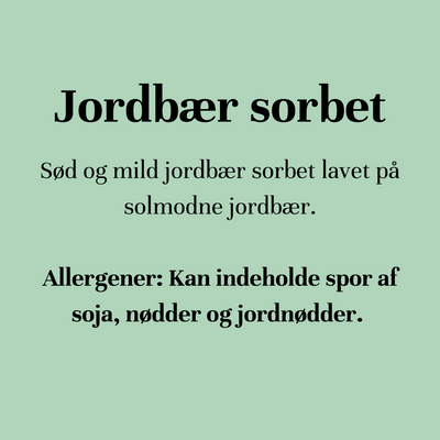 Jordbær sorbet