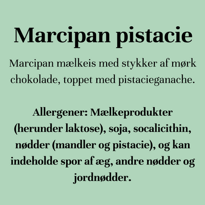 Marcipan med pistacie ganache