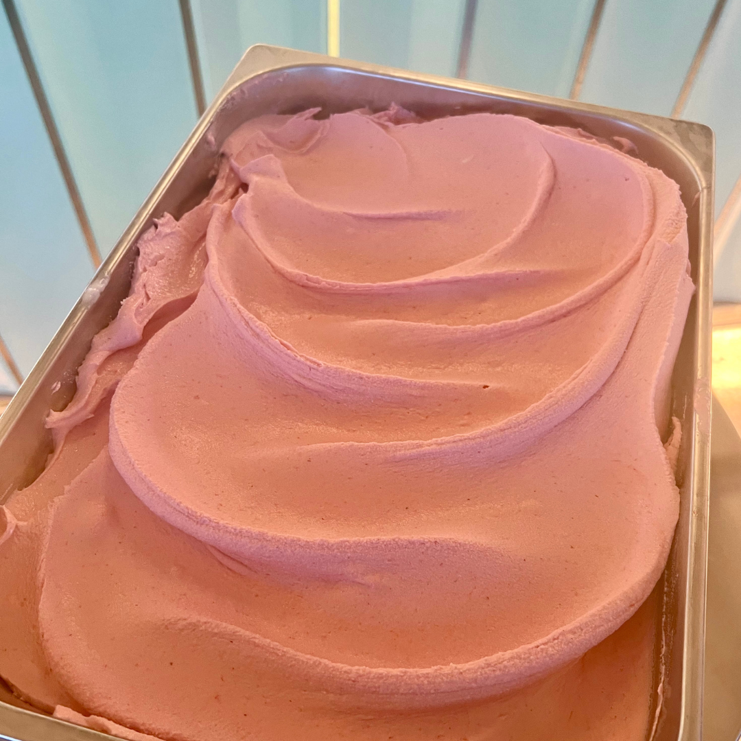 Hindbær/rabarber sorbet